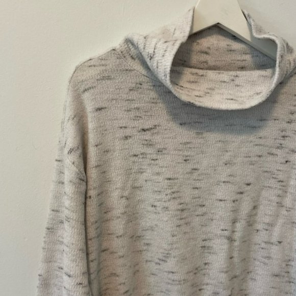 Anthropologie Grey Mock/Cowl Neck Sweater - Picture 3 of 11
